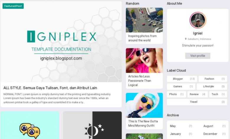 Igniplex Premium Blogger Template Free Download